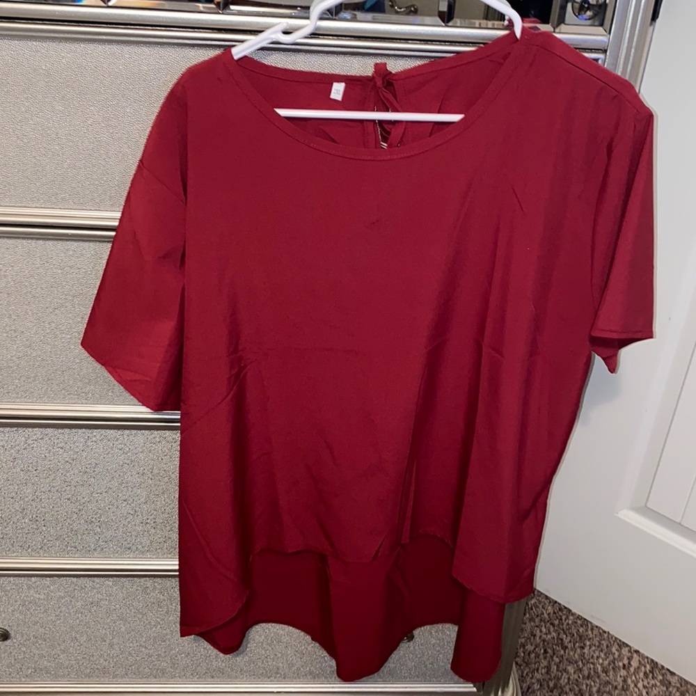 Burgundy top
